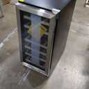 15 Inch Dual Zone Wine Refrigerator, 28 Bottle Under Counter Wine Fridge for Built-In or Freestanding, Wine Cooler with Removable Shelves, Double-Layer Glass Door, for Home, Office (Silver)