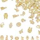 96Pcs 8 Styles 3D Egyptian Nail Charms Vintage Egyptian Nail Art Decoration Retro Nails Jewelry Accessories Pharaoh/Shell/Hamsa Rhinestone Decoration Golden for Nails Art Design