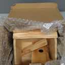 Suggestion Box with Acrylic Sign Holder, Locking Donation Box for Office Feedback,Donation, Ballot & Fundraising, Wooden Comment Box for Office, Events, Countertop or Wall Mount