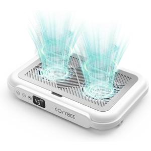 Cosybee Latest-gen Nail Dust Collector, Ultra quiet 1700Pa Dual Turbo Fans, Equipped with Reusable Filter, Dust Collector Nail Tech for Beginners, Suitable for Nail Salons and Home-Based Nail Studios.