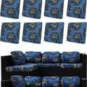 Outdoor Cushion Covers Set,8PCS Patio Furniture Couch Seat Slipcovers, Replacement for Sofa Sectional Chair(Cover，Only)