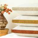 a moment Loop Yarn Linen-Like Pillow Cover Natural Soft Decorative Throw Pillow Case Farmhouse 12x20 Inch, Bohemian Textured Cushion Cover for Sofa Bed, Wrinkle-Resistant Home Decor Orange