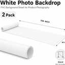 2Pack White PVC Backdrop 114 x 46 inch Seamless Photo Background Board