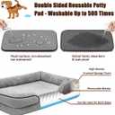 Dog Bed with Reusable Potty Pad - 44" x 31" x 6.2"