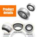 93306-90409-00 Front and Rear Wheel Bearing Seals Kits, Replacement for Yamaha YZ125 YZ125X YZ250 YZ250F YZ426F YZ450F WR400F WR426F WR450F 1998-2022