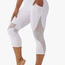 ONGASOFT High Waisted Yoga Pants for Women Running Workout Mesh Leggings Side Pockets Squat Proof Tummy Control, XL