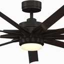 Fanimation MAD8152DZW Indoor/Outdoor Custom Ceiling Fan Motor-Dark Bronze, with LED, Light Kit