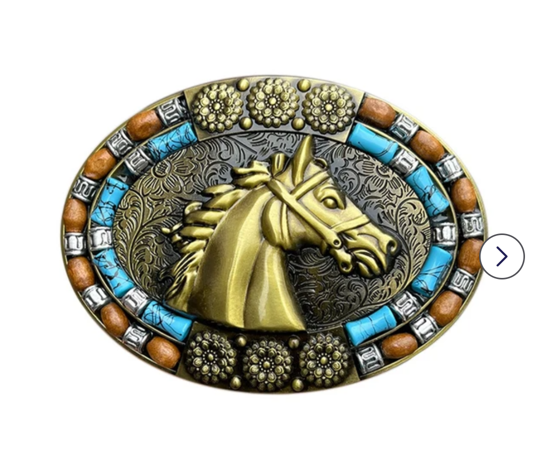 ZIRURUTON Horse Belt Buckle for Men Women Western Cowboy Vintage Belt Buckle Birthday Fathers Day Party Christmas Gifts