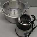 GANIZA Food Processors, Electric Food Chopper with Meat Grinder & Vegetable Chopper - 2 Bowls (8 Cup+8 Cup) with Powerful 450W Copper Motor - Includes 2 Sets of Bi-Level Blades for Fruits/Meat/Nuts (Black)