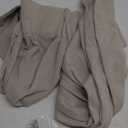 jinchan Linen Pinch Pleated Kitchen Curtains 30 Inch 2 Panels, Natural Linen Tier Curtains Back Tab Farmhouse Cafe, Light Filtering Small Window Drapes for Bathroom Laundry Room,  Beige