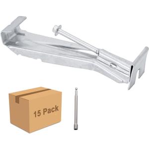 15 Pcs Hidden Gutter Hangers 5 Inch - Aluminum Gutter Brackets with Pre-Inserted Screw Clip Style for Sagging Rain Gutters, Heavy Duty Gutter Fasteners for Gutter Repair.