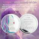 17 Year Sobriety Coin - Courageous Lady AA Recovery Gifts - 17 Years Sober Coins Token - 1-20 Prime Anniversary AA Chips and Medallions for Women - Addiction Na Ha Sobriety Chip Gifts