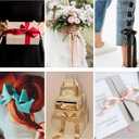 2 x Solid Color Hot Red Double Faced Satin Ribbon 1" X 50 Yards, Fabric Ribbons Perfect for Wedding and Party Decoration,Gift Wrapping, Sewing, Crafts