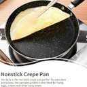 Nonstick Crepe Pan,6/8/10inch Flat Skillet Tortilla Pan,Crepe Pancake Pan Round Shape Aluminum Alloy Portable Griddle Pancake Maker Pan(6inch)