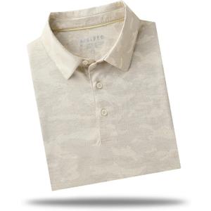 M MAELREG Golf Shirts for Men Short Sleeve Heather Jacquard Textured Stretch Moisture Wicking Performance Mens Polo Shirts (XXXL)