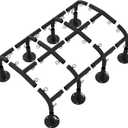 1 3/8'' Canopy Fittings for 8 Leg Carport Frame Parts, Black Canopy Pipe Fittings with Eye Bolts, Carport Frame Kit Low Peak Connectors with 156 Degree Angle (20Pcs)
