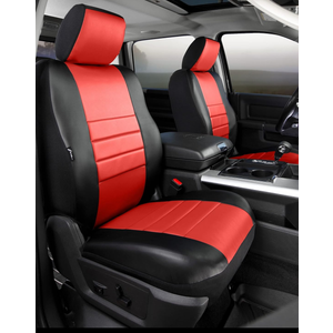 otoez Leather Seat Covers, Universal Red Car Seat Covers Full Set, 5-Pack Front and Back Seat Cover Protector for Car, Waterproof Automotive Seat Cushion Fit for Most Car Sedan Truck (No Pillows, Red)