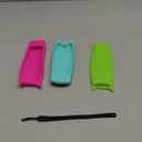 Wevove 3 PCS Fire Stick Remote Cover for Alexa Voice Remote 4k/4k Max/Lite(3rd Gen) 2021 Release, Fire Stick Cover Anti Slip Protective Sleeve Case with Lanyard(Only Green Glow in The Dark) (Sky Blue&Glow Green&Rose Red)