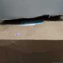 JMGBird Outdoor Chaise Lounge Cushion 70 * 22 * 4.5 Inch, Patio Chaise Chair Cushions with Straps Waterproof Foldable Pool Thick Lounge Cushions Outdoor Furniture (Light Blue With White)