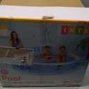 INTEX Swim Center Inflatable Family Lounge Pool: Built-In Bench Cup Holder 156 Gallon Capacity 90" x 86" x 31" Blue