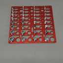 55 Nut and Bolt Thread Checker, Bolt Size Finder with 19 Drill Gauges, 16 Metric and 20 Standard Sizes, Wall-Mountable Bolt Size and Thread Gauge for Quick Identification