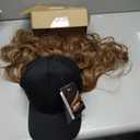 SEGO Baseball Cap with Hair Extensions for Women Heat Resistant Synthetic 2" Adjustable Long Wavy Hairpiece Replacement Wigs in Black Hat for Girls 12A Light Brown