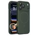 Miracase Magnetic for iPhone 17 Pro Max Case, Compatible with MagSafe, Integrated Silicone Camera Control Cover, 3.0mm Thicken Shockproof Drop Protection Phone Case for 17 ProMax, Dark Green