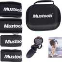 BFR Blood Flow Restriction Bands 2026 New Upgrade 4 Pack Set with Pressure Gauge, Professional Grade Arms, Legs Occlusion Bands for Men Women Glutes Workout Cuffs, BFR Training Bands Black