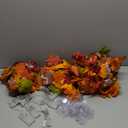 6PCS Fall Garland with Light, 5.9Ft/Pcs Fall Leaves Decor Garland Lights 40Ft LED Artificial Fall Leaves Autumn Garland Halloween Indoor Outdoor Fall Decorations for Thanksgiving Autumn Harvest Party