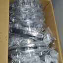 Youxmoto Chrome ABS Complete Axle Cover Set, 2 Front and 4 Rear with Hub Caps and 33mm Screw-On Spiked Lug Nut Covers for Semi Trucks