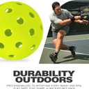 Pickleball Balls 4-Pack 40-Hole Outdoor Balls, High Bounce, Durable Construction, Balanced Flight for Practice & Rec Play-Neon Green