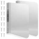 Therwen 2 Pcs Stainless Steel Side Splash Guard for Sink 15 x 20 Inch Wall Mount Guard with Screws Commercial Restaurant Hand Sink and Compartment Prep Sink Kitchen Sink Splash Protector Supply