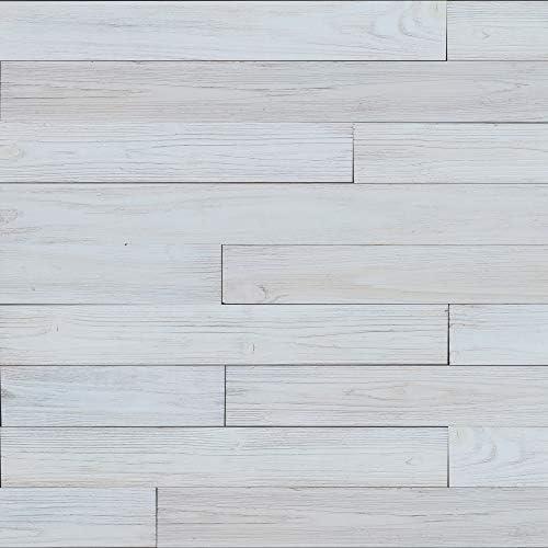 Holydecot Peel & Stick Wood Planks for Walls - Real Wood Wall Panels, DIY Easy Application, Rustic Reclaimed Paneling - White Wash, 10.5 sq. ft Holydecot Peel & Stick Wood Planks for Walls - Real Wood Wall Panels, DIY Easy Application, Rustic Reclaimed Paneling - White Wash, 10.5 sq. ft