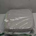 AAAAAcessories D-Shaped Chair Cushions, 2" Thick Dining Chair Pads with Ties and Removable, Machine-Washable Cover, 17" x 16", Set of 2, Khaki Gray