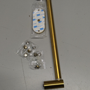 Towel Bar, Adjustable 14.4inch - 25.2inch Towel Rack, Self Adhesive & Wall Mounted for Bathroom Kitchen Hand Towel Holder Cloths Hanger 304 Stainless Steel Organizer Single Bar (1, Gold)