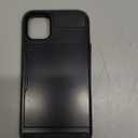 Vofolen Case for iPhone 11 Case Wallet Credit Card Holder ID Slot Sliding Door Hidden Pocket Anti-Scratch Dual Layer Hybrid Bumper Armor Protective Hard Shell Back Cover for iPhone 11 6.1 Black