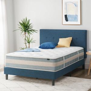 ZINUS 12 Inch Cooling Comfort Support Hybrid Mattress [New Version], Queen, Fiberglass Free, Medium Plush, Cooling Motion Isolation, Certified Safe Foams & Fabric, Mattress in A Box (White)