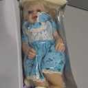 JIZHI Lifelike Reborn Baby Dolls - 18 Inch Realistic-Newborn Baby Dolls Blond Girl Handmade Real Life Baby Dolls with Clothes for Kids Age 3+