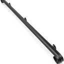 Vezek 7 Ft Wrought Iron handrail Stair Railing Grab Bar Kit Matte Black Rail