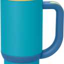 Ello Oasis 18oz Kids Tumbler with Handle & Retracting Straw, 100% Leakproof Reusable Insulated Stainless Steel Cup, Gifts for Teens Girls Boys, Keeps cold for 18 Hours, Cup Holder Friendly, Glacier