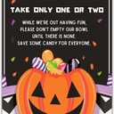 KanaAt Trick or Treat Please Take Only One or Two Tin Sign Halloween Candy Vintage Decor for Home Kitchen Cafe Bar Porch Yard Front Door Party Decor 8x12 inch, diany-m90
