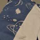 ZIGJOY Sleep Sack Swaddle 1.0 Tog Baby Wearable Blanket 100% Cotton Baby Swaddle Blanket for Newborns 6-12 Months Space & Blue