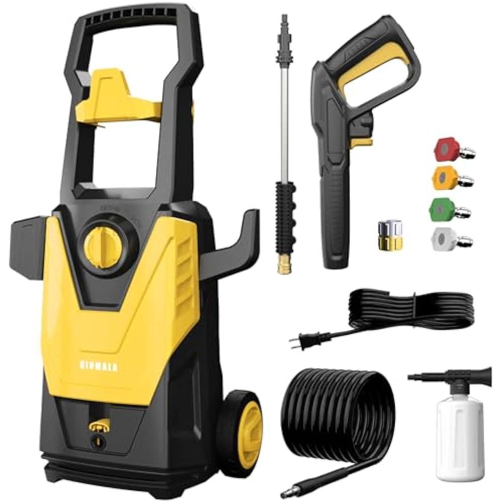 Electric Pressure Washer, 4800 PSI 3.2 GPM High Pressure Cleaning Machine with Foam Cannon, Power Washer with 20 FT Hose and 35 FT Power Cord, 4 Connect Nozzles