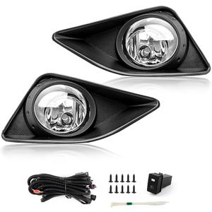 Corolla Fog Light Altis 2008-2010 - RP Remarkable Power, Fog Light for 2008 2009 2010 Corolla Fog Ligths/ Altis Fog Lights with H11 12V 55W Bulb Wiring Harness& Switch Clear Len Light Kit FL7005
