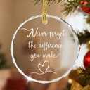 Never Forget The Difference You Make, Thank You Gifts, Midwife Gift, Friend Gift, Appreciation Gifts, Crystal Christmas Ornament
