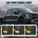 Passenger Side Tow Mirror Compatible with 2015-2020 Ford F150, Side Mirror with LED Turn Signal & Built-in Ambient Temp Sensor(for 2019+), Power Heated, 8 Pin, Replace OEM JL3Z17682CA