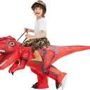COMIN Inflatable Dinosaur Costumes for Toddler Kids T Rex Blow Up Ride on Dino Outfits for Halloween Party (55)
