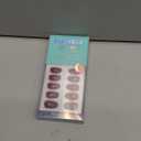 BTArtbox Press On Nails Short - Press on Nails Red Short Oval Nails Fake Nail with Nail Glue, Fit Perfectly, Reusable Stick On Nails in 16 Sizes, 32 Nail Kit, Grape