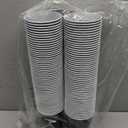 Yinkin 100 Pcs 9oz Halloween Disposable Plastic Cups Cold Drinking Cups for Birthday Party Wedding Wine Coffee Halloween Thanksgiving Christmas(Black)