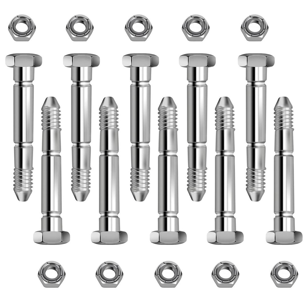 10 Pack Snowblower Shear Bolts 51001500 | 2-1/8" X 5/16" Shear Pin Bolt Kit Compatible with Arie-ns 2 Stage Snow Thrower Auger Replacement for 510015, 51001500, AM122156, AM1369890, 3285-11 (10)